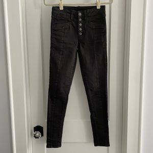 American Eagle Skinny Black Jeans, Size 4 Long